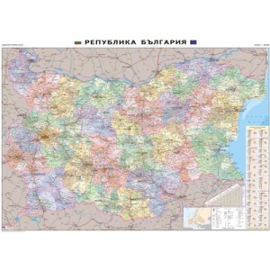България - административна карта - L 1:300 000