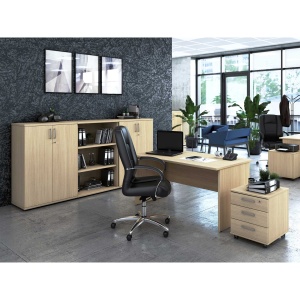Бюро Optima Plus от Narbutas, 1400 х 800 х 720 mm, избелен дъб - Img 2