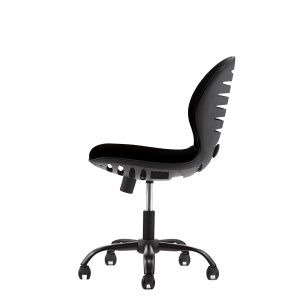 Детски стол Flexy Black с дамаска и меш, черна седалка и черна облегалка. - Img 3