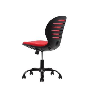 Детски стол Flexy Black с червена седалка и облегалка, дамаска и меш, RFG. - Img 4
