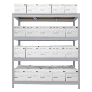 Метален стелаж MEGA 177x200x60 см, до 500 кг на рафт - цинк - Img 3