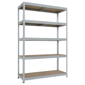 Метален стелаж STAR PLUS 180x120x45 см, до 250 кг на рафт - цинк - Img 1