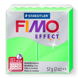 Полимерна глина Staedtler Fimo Effect,57g, неон зелен 501 - Img 1
