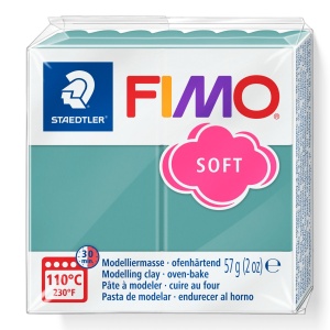 Полимерна глина Staedtler Fimo Soft, 57g,зелен T36 - Img 1