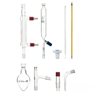 EduChem Master 14/23 – Разширен комплект стъклени съдове (9 части) с кондензатор Либиг - Img 2