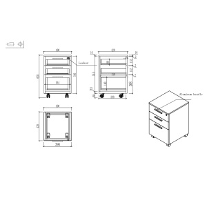 Monaco RFG Контейнер, 400 х 420 х 620 mm, бряст и бяло - Img 2