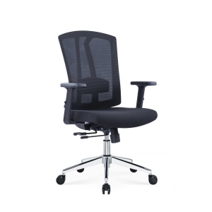 Primo Lux Chrome W черен работен стол RFG - Img 1