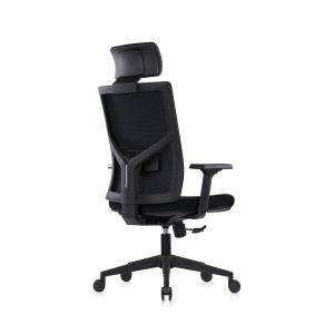 RFG Директорски стол Snow Black HB с черна седалка и черна облегалка. - Img 4