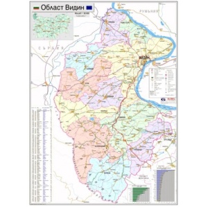 Карта на област Видин