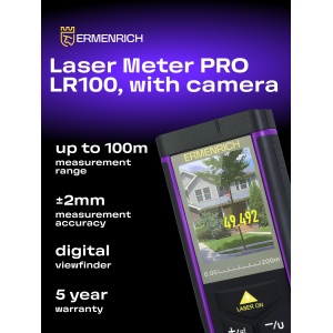 Лазерен измерител PRO LR100 с цифров визьор и камера - Img 7