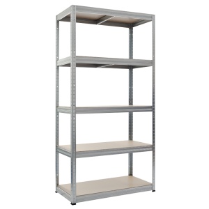 Метален стелаж STAR 180x90x45 см, до 350 на рафт - цинк - Img 1