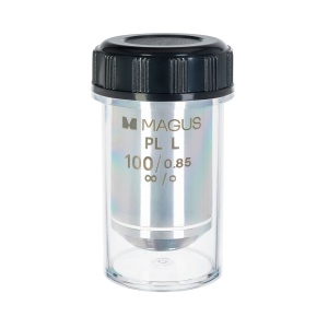 Обектив 100PLL 100х/0,85 Plan L WD 0,40 mm за металургичен микроскоп - Img 2