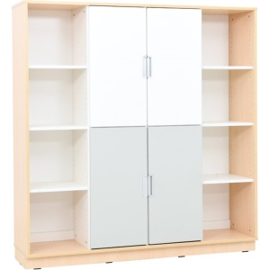 Quadro - XL Етажерка с 3 отделения и 3 рафта - явор - Img 2