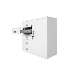 RFG Кардекс, метален, бял, с шкаф, 1 x 5 чекмеджета, 90 х 40 х 90 cm - Img 4