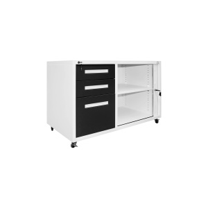 RFG Контейнер с шкаф, 100 х 50 х 65 cm, графит и бяло, с ролетна врата. - Img 5