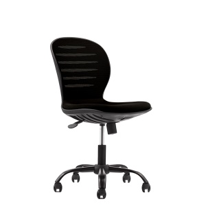 Детски стол Flexy Black с дамаска и меш, черна седалка и черна облегалка. - Img 7