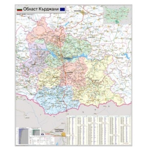 Карта на област Кърджали