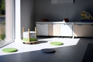 Кръгли възглавнички, 5 бр., светло сиви - Img 4