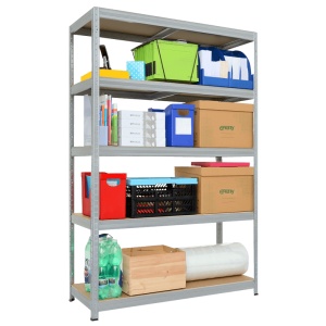 Метален стелаж STAR PLUS 180x120x45 см, до 250 кг на рафт - цинк - Img 3