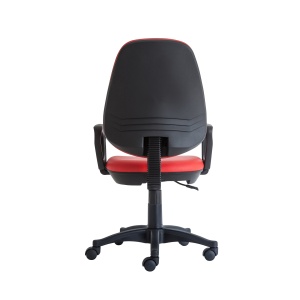 Работен стол Presto Black, екокожа, червен, RFG - Img 4