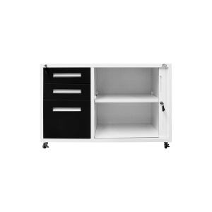 RFG Контейнер с шкаф, 100 х 50 х 65 cm, графит и бяло, с ролетна врата. - Img 2