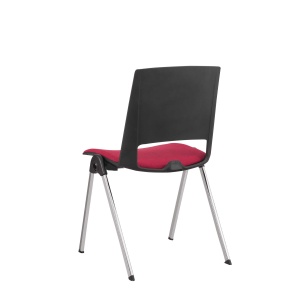Sweet Chrome Black RFG Посетителски стол, червен, 2 броя в комплект - Img 4