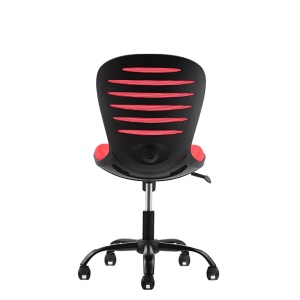 Детски стол Flexy Black с червена седалка и облегалка, дамаска и меш, RFG. - Img 5