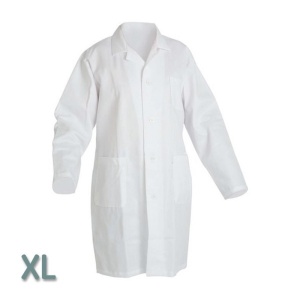 Защитна лабораторна престилка – бяла XL, 100% памук