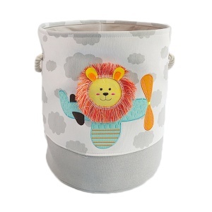 Кош за играчки, дрехи, пране, сгъваем, с удобни дръжки, за детска (за 3+ години) стая, спалня, дневна - лъвче - Img 1