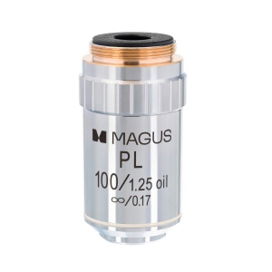 Планахроматичен обектив MP100 OIL 100x/1,25 ∞/0,17 с маслена имерсия