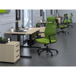 Narbutas Бюро T-Easy, 1400 x 800 x 740 mm, плот с избелен дъб, крака с черен метал - Img 4