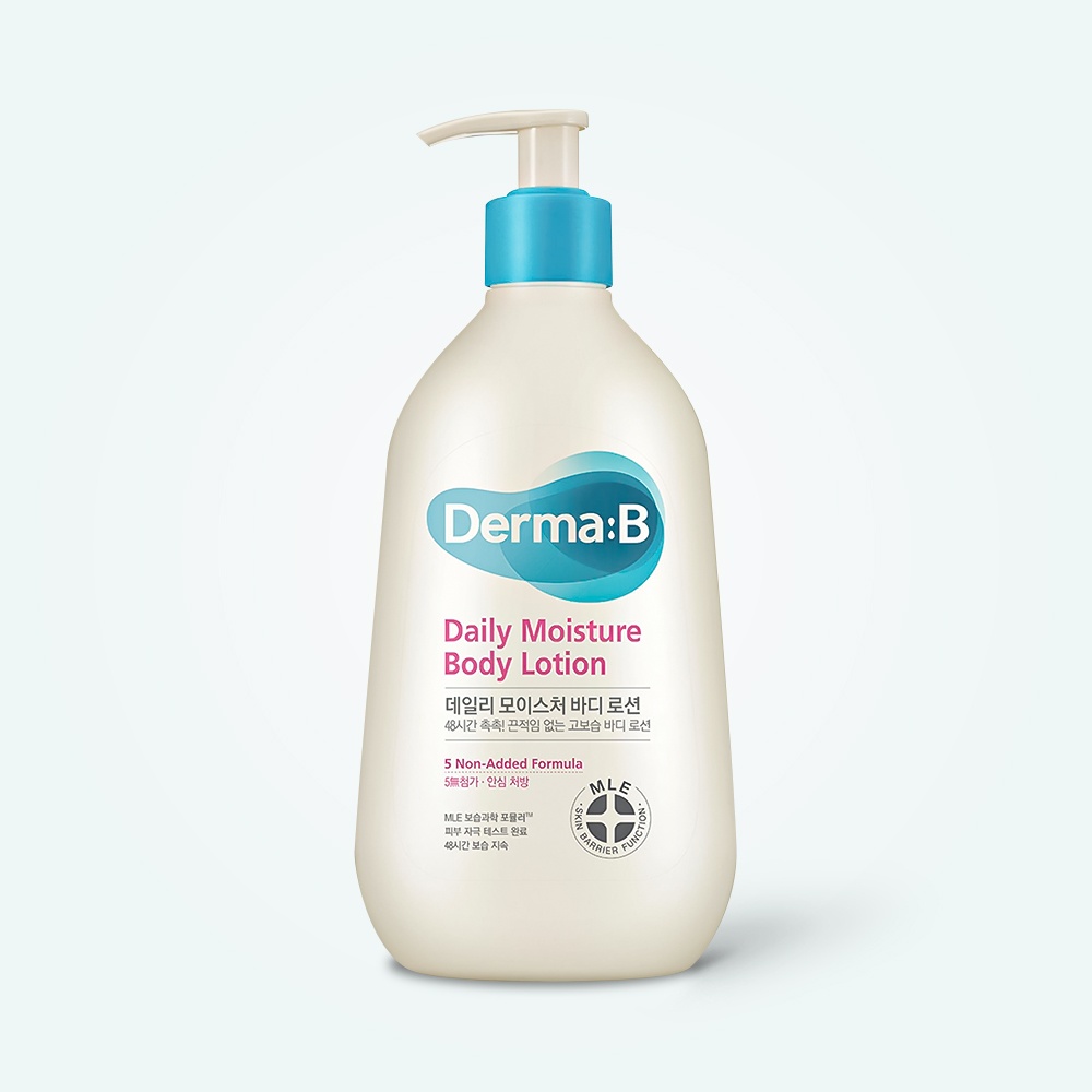 DERMA-B, Daily Moisture Body Lotion, loțiune hidratantă de corp pentru uz zilnic, 400 ml