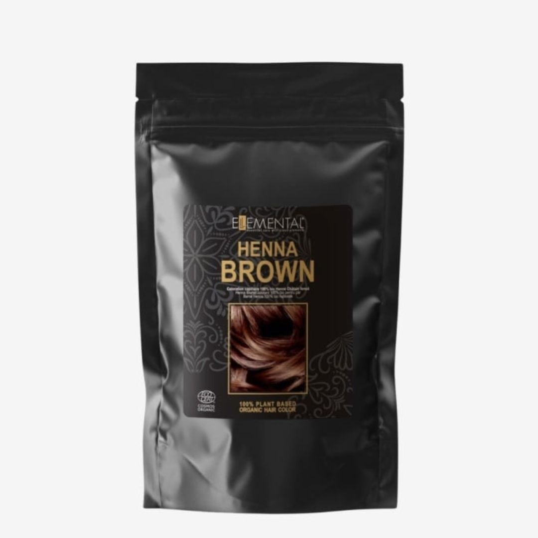 Ellemental, Vopsea de păr 100% naturală Henna Brunet Bio, 100 g