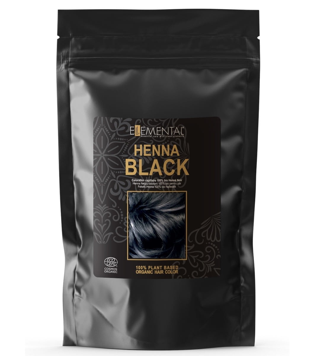 Ellemental, Vopsea de păr 100% naturală Henna Negru Bio, 100 g - 2 | YEO