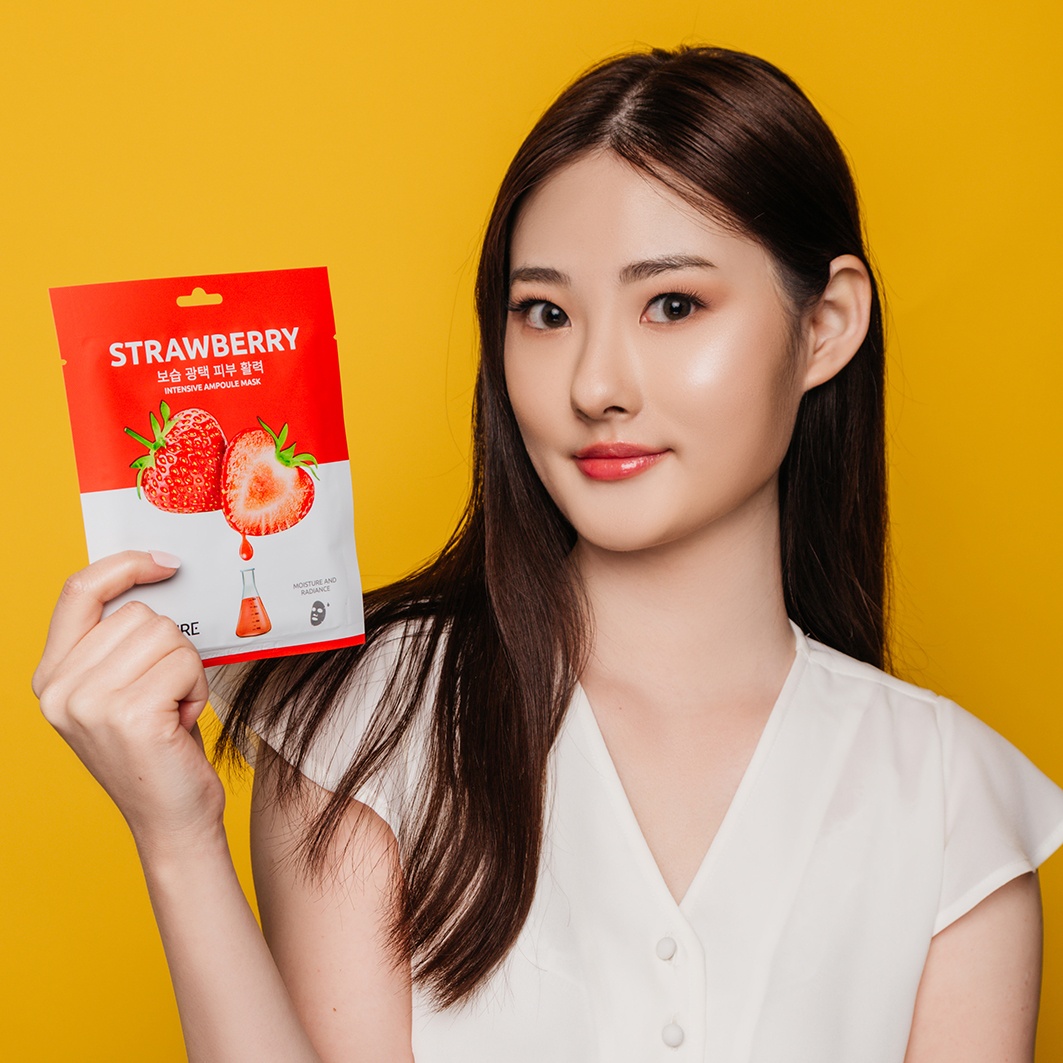 Jkosmec, Strawberry Intensive Essence Mask, mască intensă cu esență de căpșuni, 25 ml