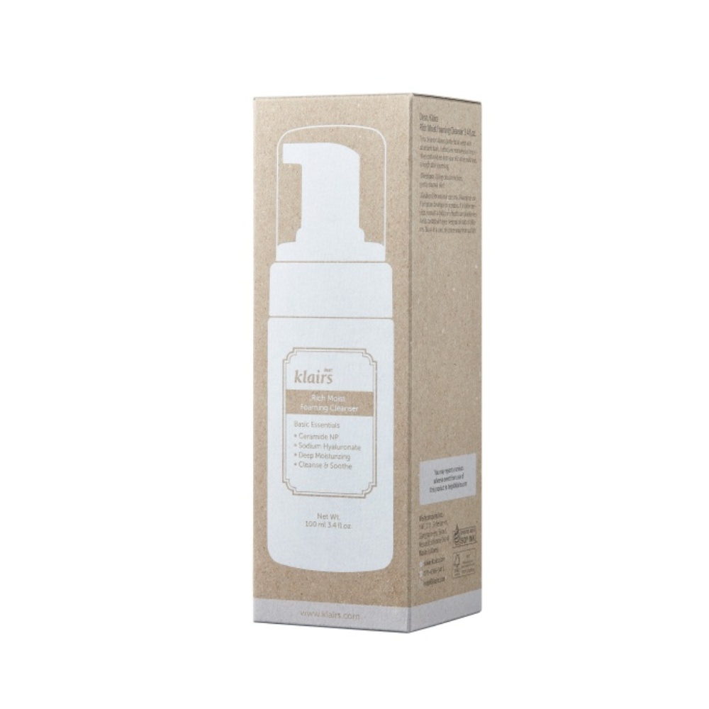 Klairs, Rich Moist Foaming Cleanser, spumă de curățare hidratantă, 100 ml - 1 | YEO
