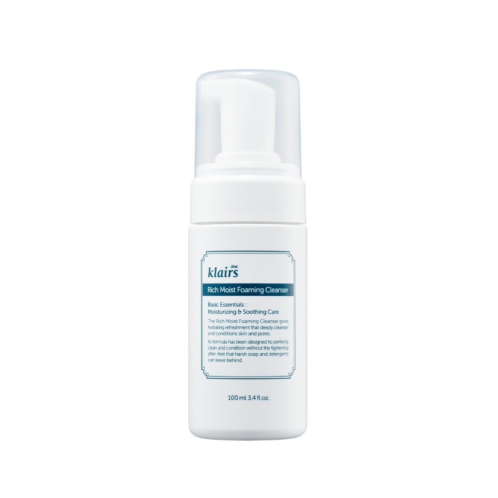 Klairs, Rich Moist Foaming Cleanser, spumă de curățare hidratantă, 100 ml
