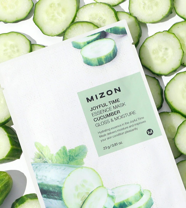 MIZON, Joyful Time Essence Mask [Cucumber], mască pentru față, 23 g - 2 | YEO