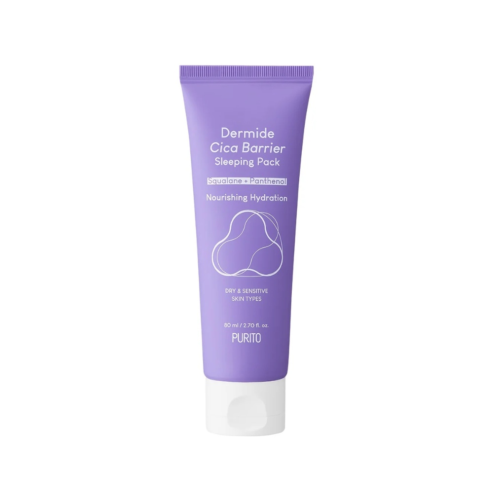 PURITO SEOUL, Dermide Cica Barrier Sleeping Pack, crema hidratanta, 80 ml