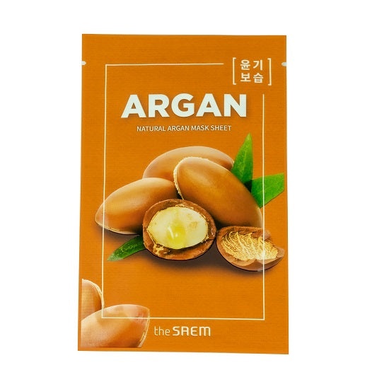 THE SAEM, Natural Argan Mask Sheet, mască tip foaie cu argan , 21 ml