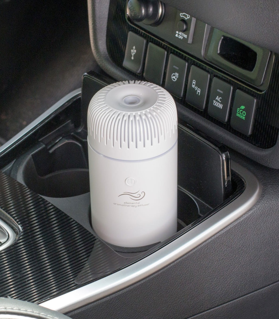 Ellemental, Difuzor de aromaterapie pentru mașină, Sunshine White, alimentare USB