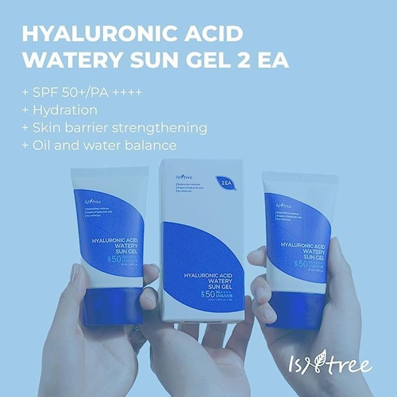 ISNTREE, Hyaluronic Acid Watery Sun Gel, gel cu protecție solară, 100 ml - 1 | YEO