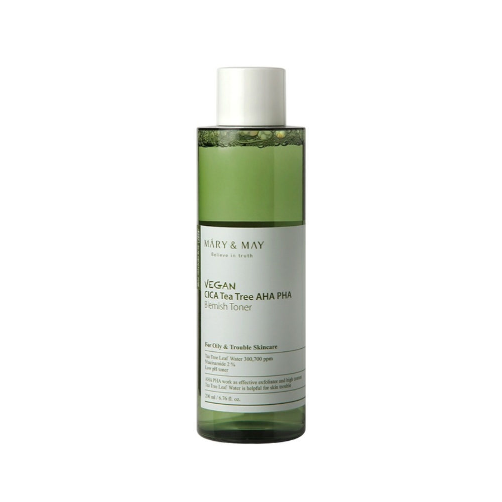 Mary&amp;May, CICA Tea Tree Toner for Problematic Skin Soothing, toner cu arbore de ceai, 200 ml