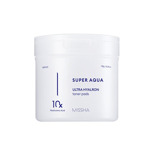 MISSHA, Super Aqua Ultra Hyalron Toner Pads, tampoane super aqua ultra hialuron , 90 buc