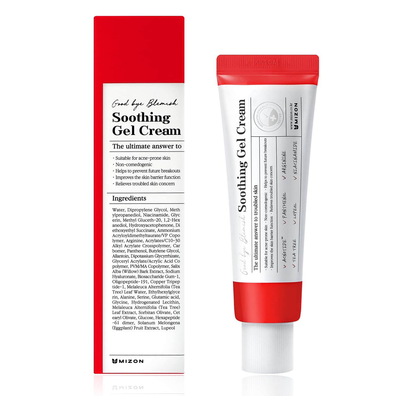 MIZON, Good Bye Blemish Soothing Gel Cream, gel hidratant, 55 ml
