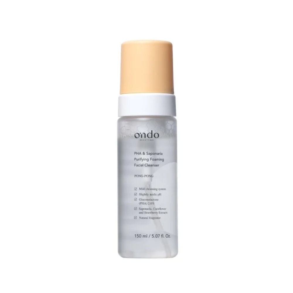 Ondo Beauty 36.5, Pha & Saponaria Purifying Foaming Cleanser, spumă purificatoare cu Pha și saponaria, 150 ml
