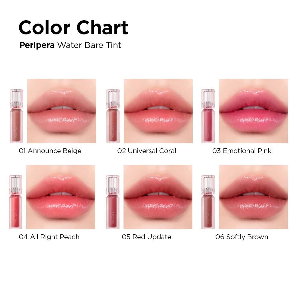 PERIPERA, Water Bare Tint 05 Red Update, luciu de buze, 3.7 g - 2 | YEO
