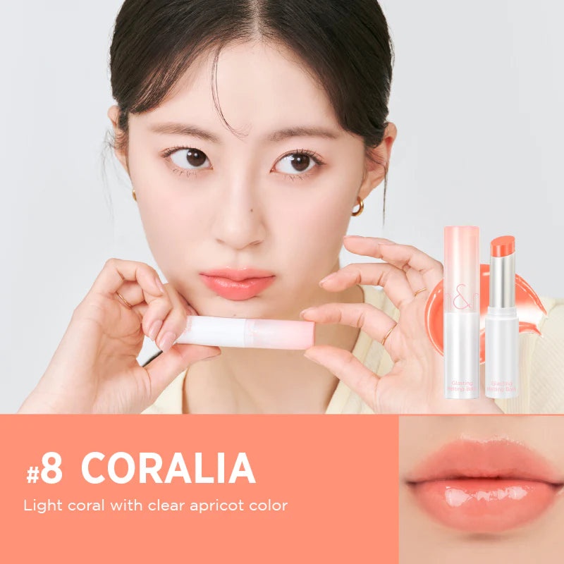 Rom&nd, Glasting Melting Balm - Glossy Lip Balm - 08 Coralia , balsam de buze hidratant cu luciu, 3.5 g - 1 | YEO