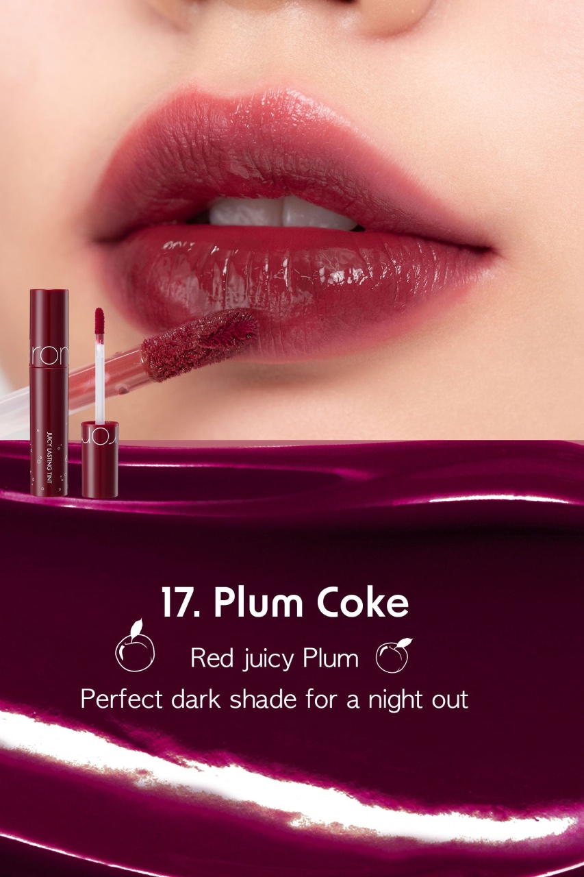 Rom&nd, Juicy Lasting Tint Sparkling Series - Lip Tint - 17 Plum Coke, gloss de buze , 5.5 g - 1 | YEO