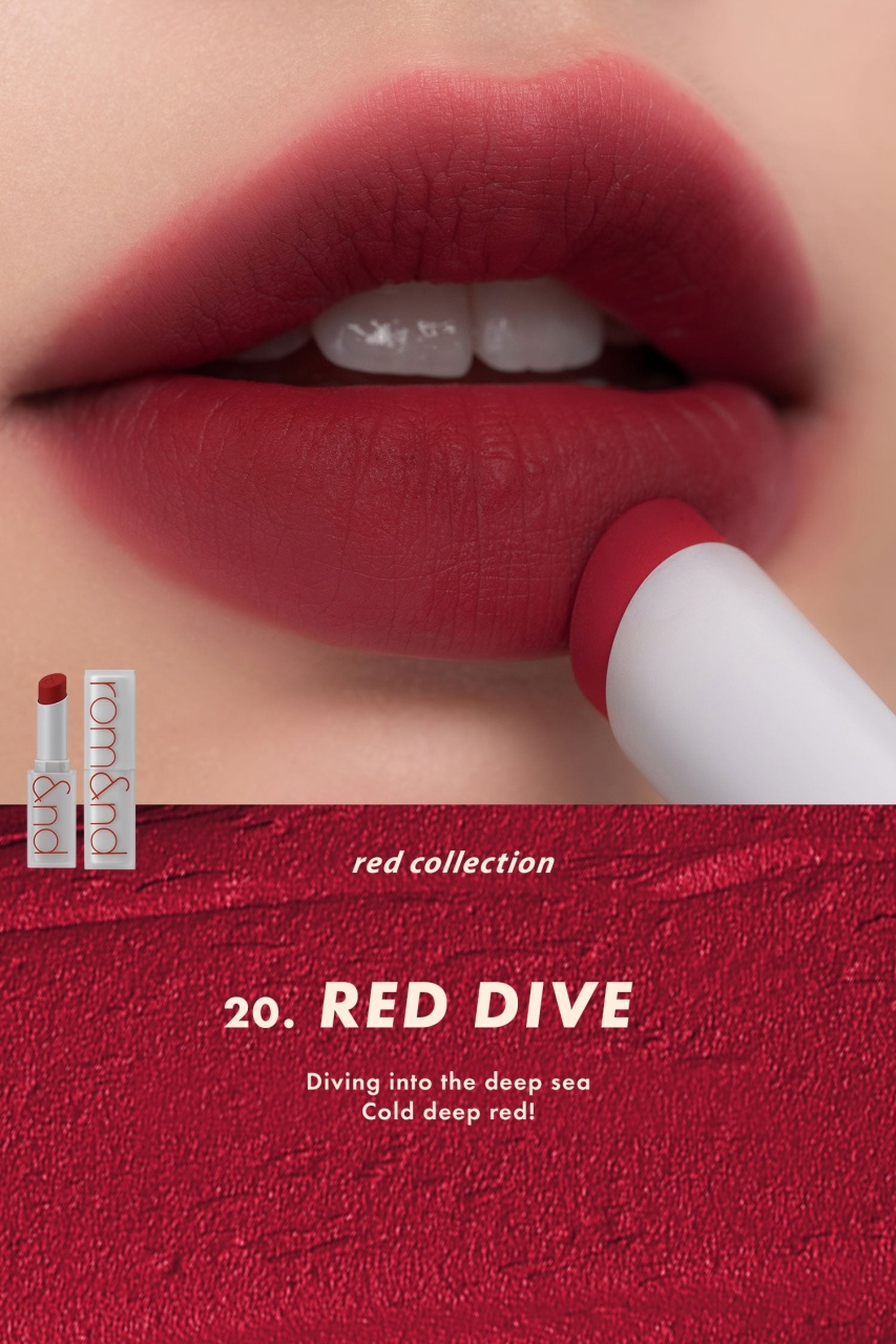 Rom&nd, Zero Matte Lipstick - 20 Red Dive , ruj de buze mat , 3 g - 1 | YEO